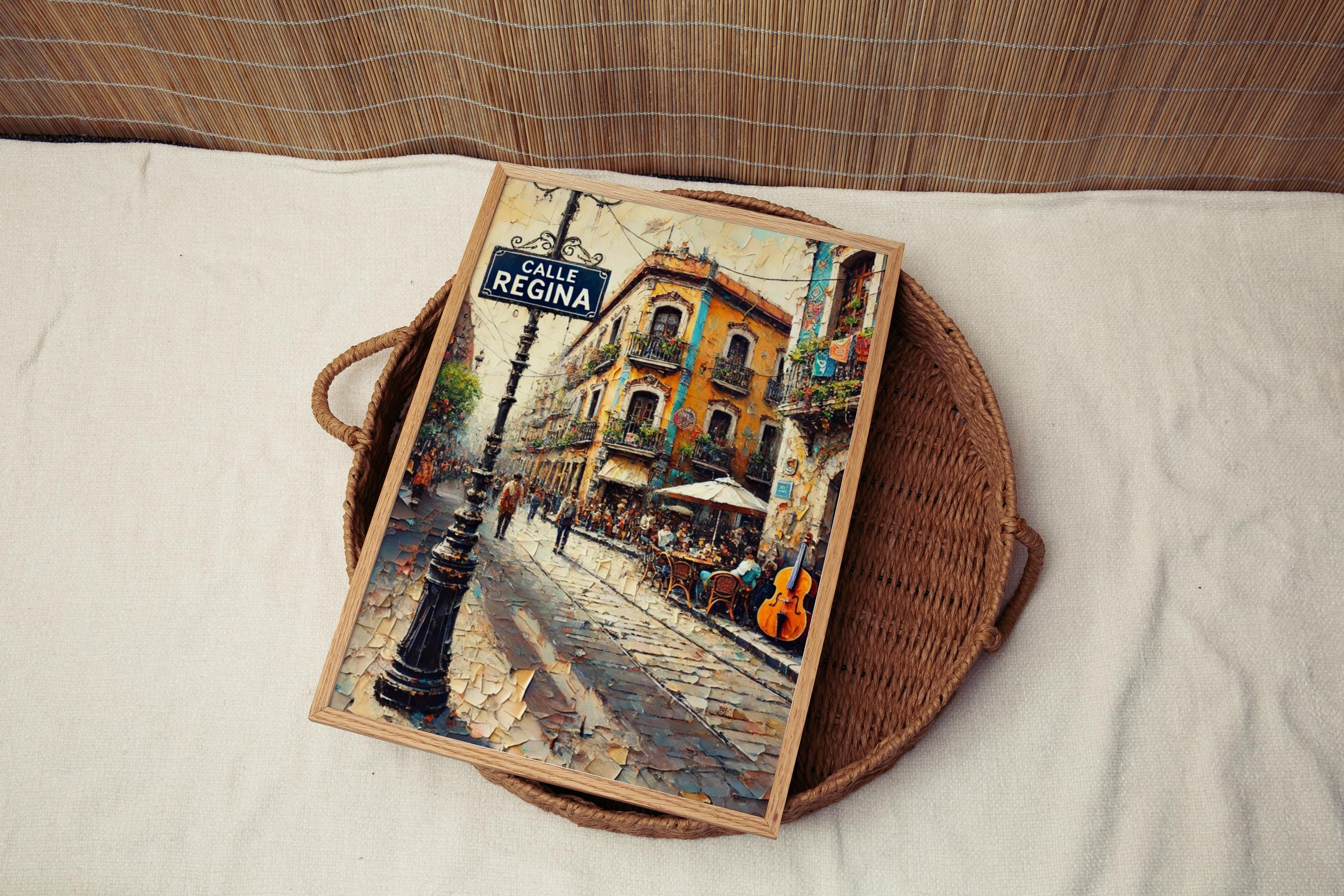 Mexico Calle Regina Wall Art Print - Mexico City Travel Poster, Unique Home Decor & Housewarming Gift