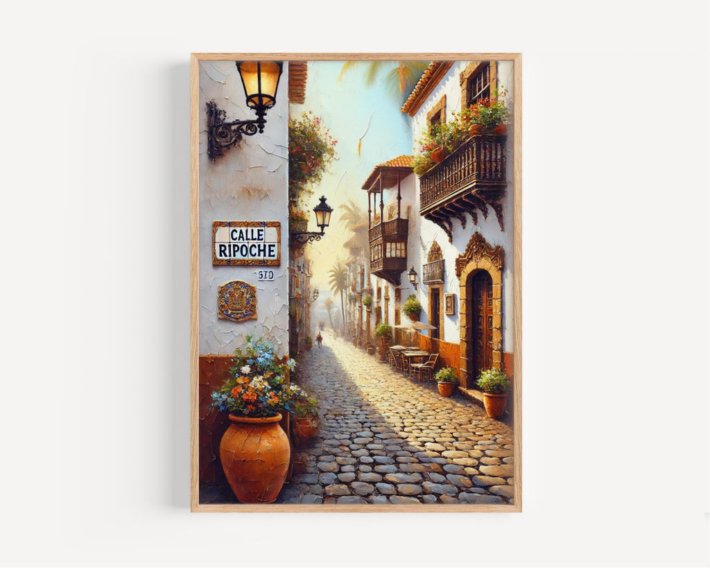 Calle Ripoche Street Sign Print: Las Palmas Canary Islands Travel Poster