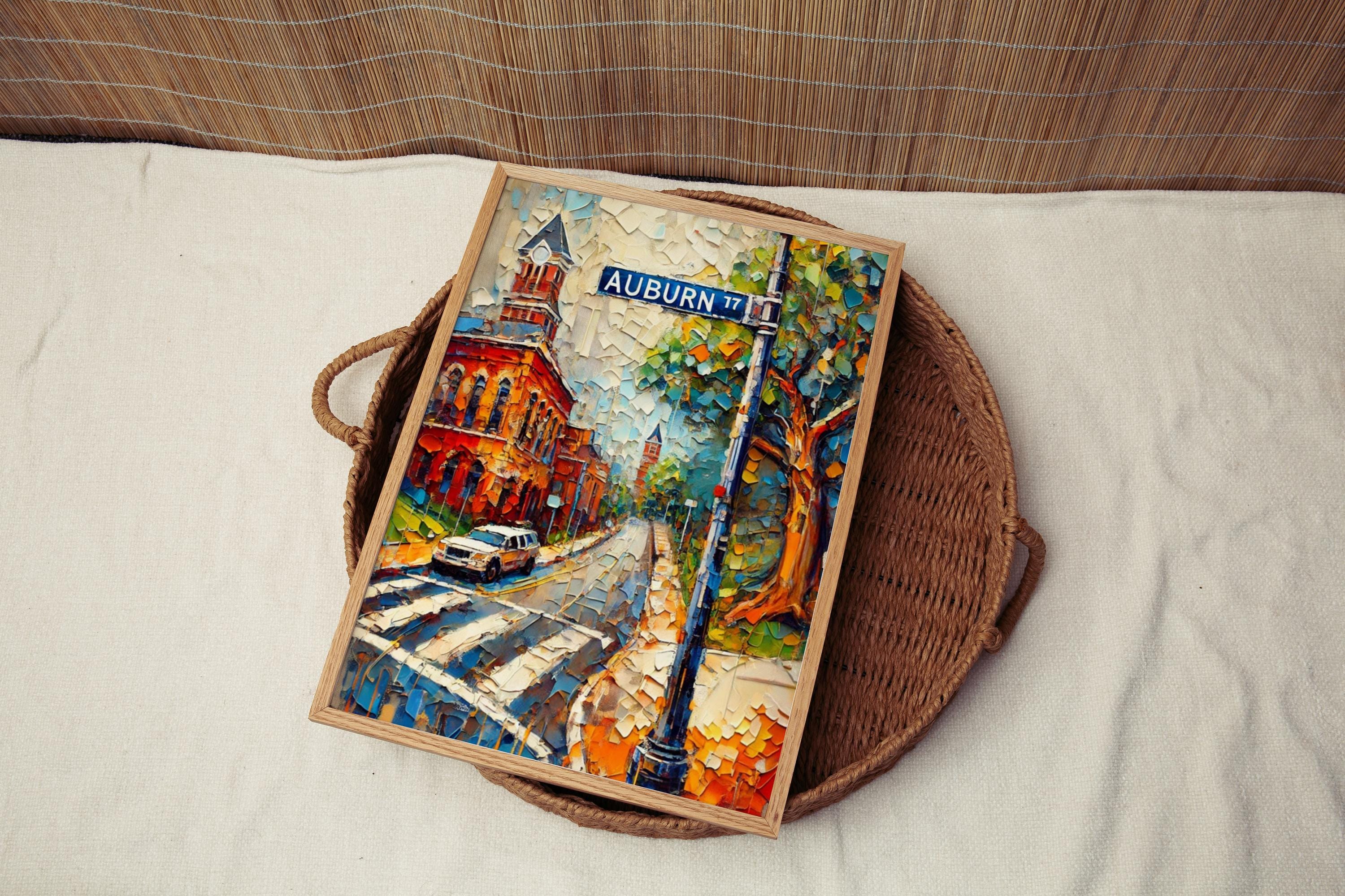 Alabama Wall Art Auburn Print Travel Poster American Decor Housewarming Gift Unique Alabama Art