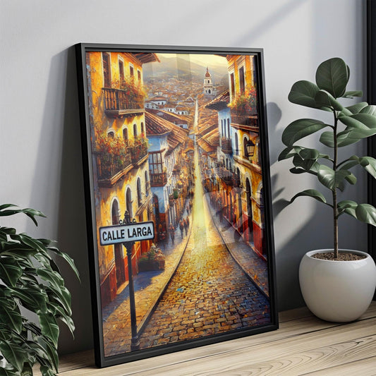 Cuenca Wall Art Calle Larga Print Travel Poster Ecuador Gift Housewarming Souvenir Cuenca Art Decor