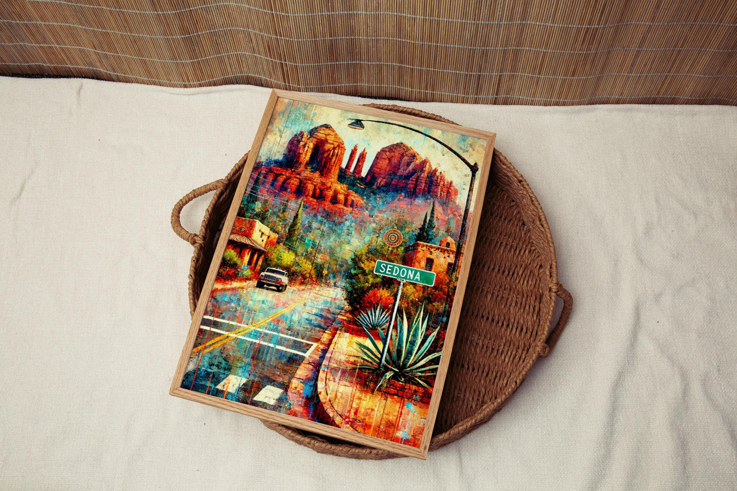 Wall Art Sedona Print Arizona Travel Poster USA Souvenir Artwork Housewarming Gift Southwest Desert Landscape
