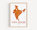 New Delhi Map Print - New Delhi, India