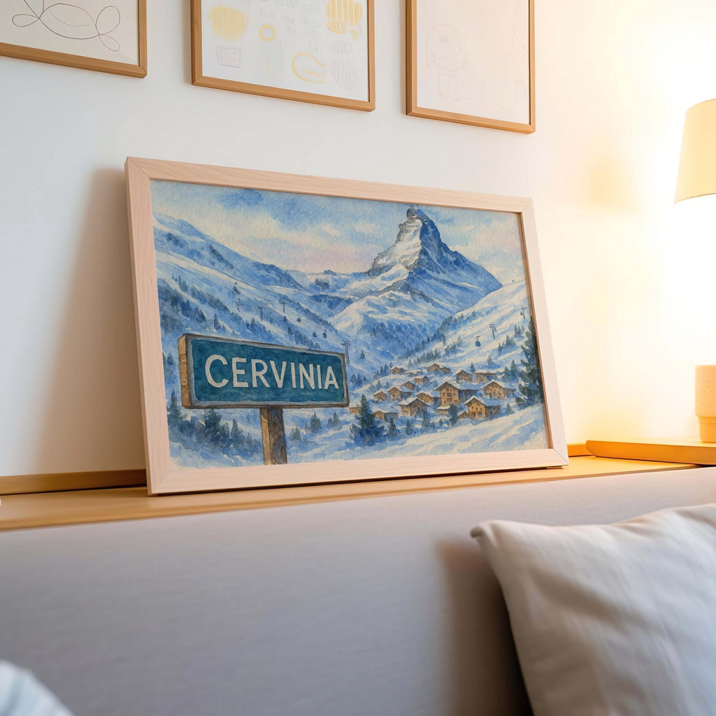 Cervinia Ski Resort Poster - Cervinia, Italy