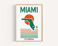 Miami Wall Art Colorful - Miami, Florida, USA