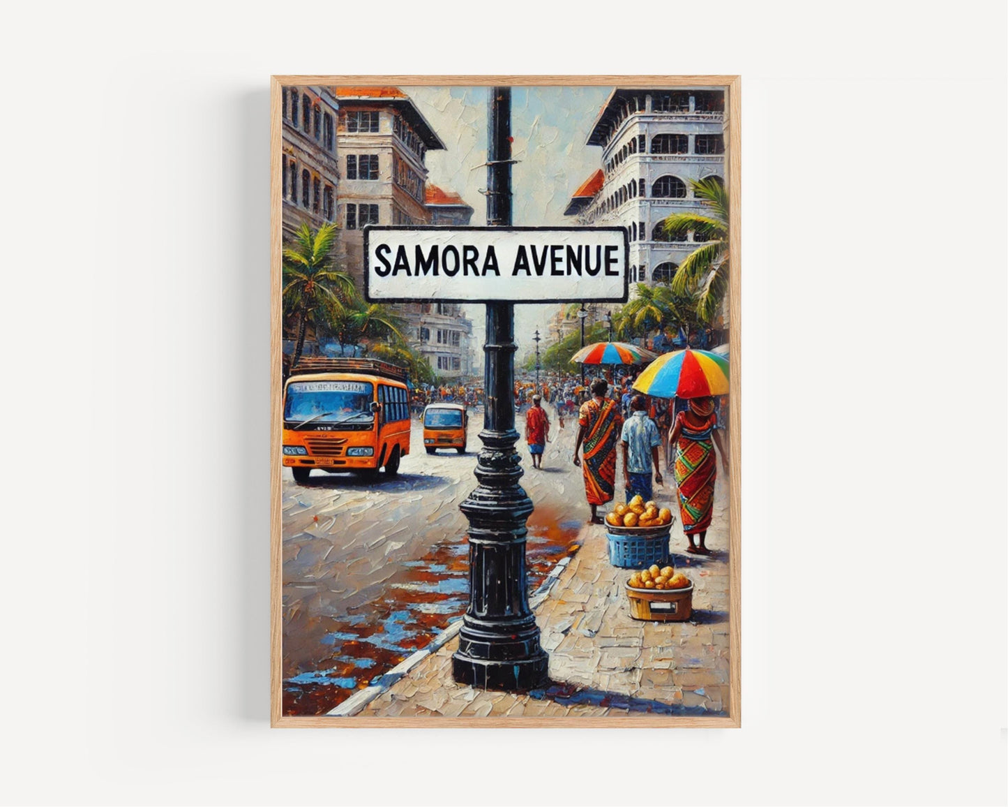 Samora Avenue Wall Art, Dar es Salaam Print, Tanzania Art, City Street Scene, Travel Souvenir, Home Decor, African Art, Personalized Gift
