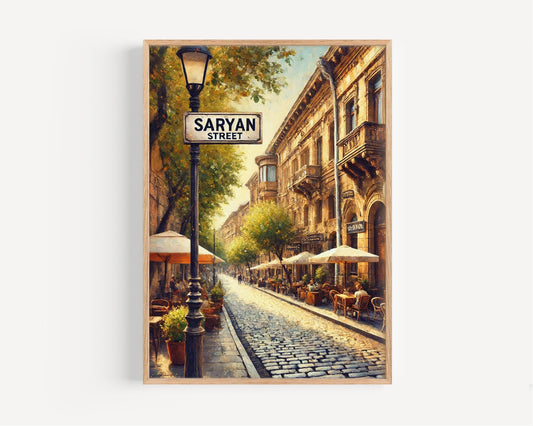 Saryan Street Wall Art, Yerevan Print, Armenia Culture Decor, Travel Souvenir, Fine Art Poster, Armenian Gift, Museum-Grade Print
