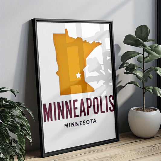 Minneapolis Wall Art, Minneapolis Print, Minnesota Art, Minnesota Gift, Travel Print, Home Decor, Housewarming Gift, College Wall Art, MN