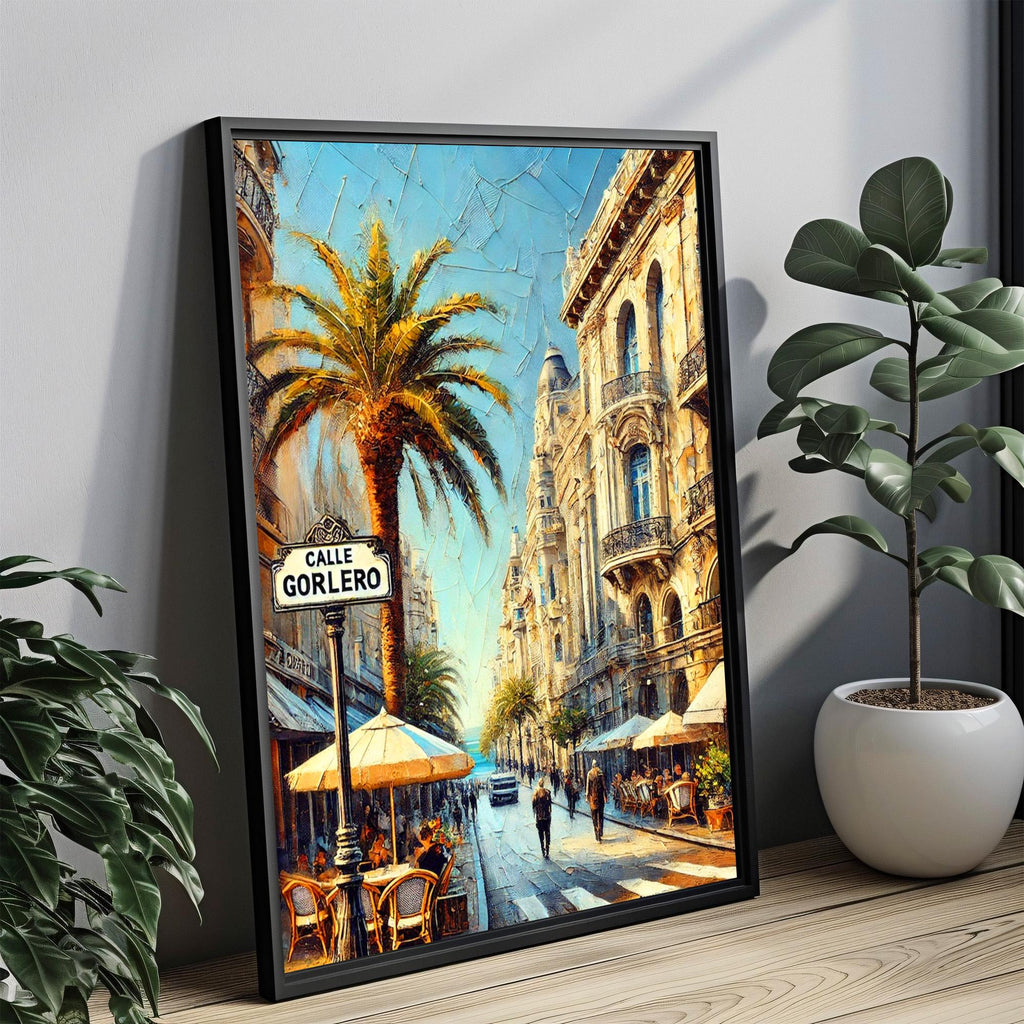 Calle Gorlero Street Sign Print: Punta del Este Uruguay Travel Poster