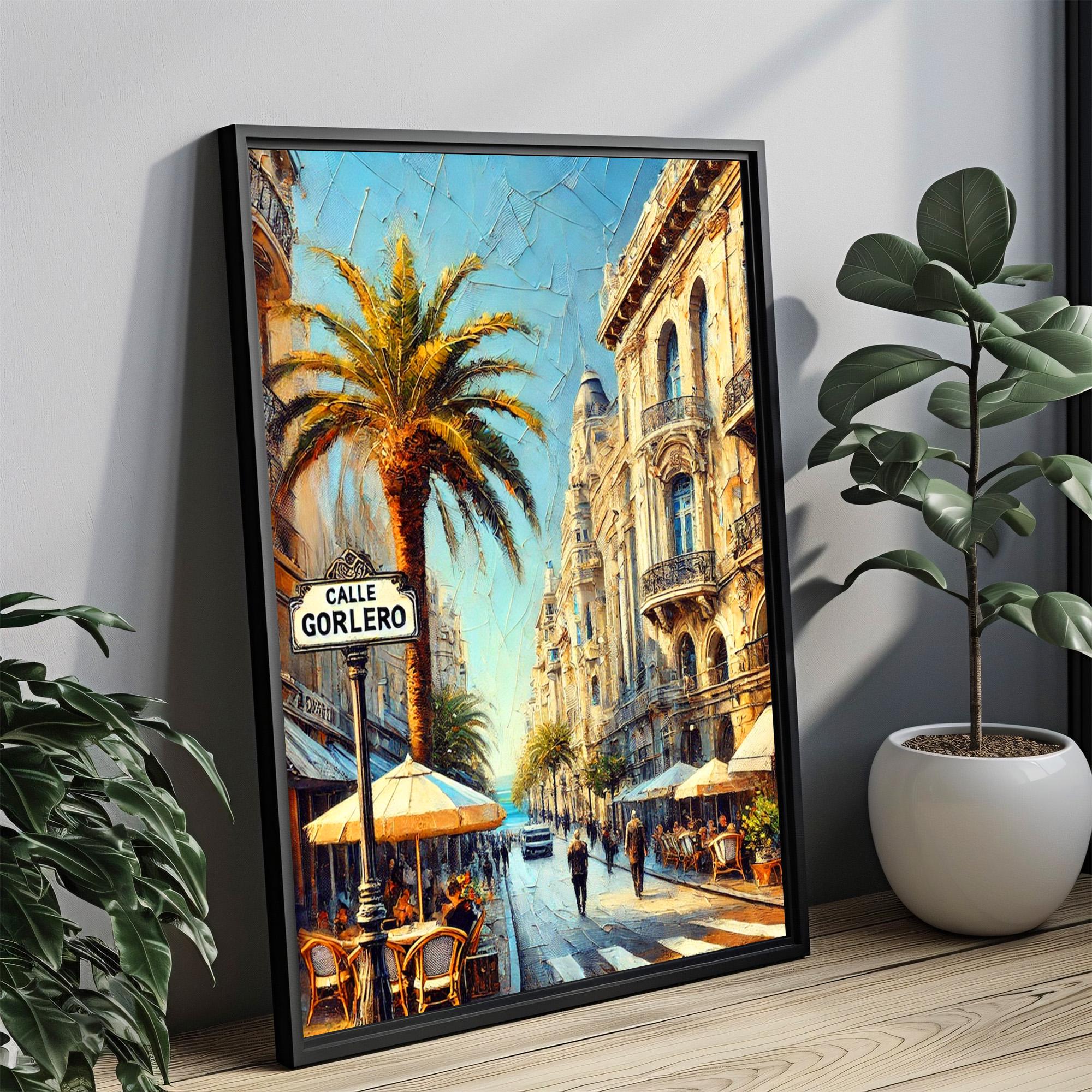 Calle Gorlero Street Sign Print: Punta del Este Uruguay Travel Poster