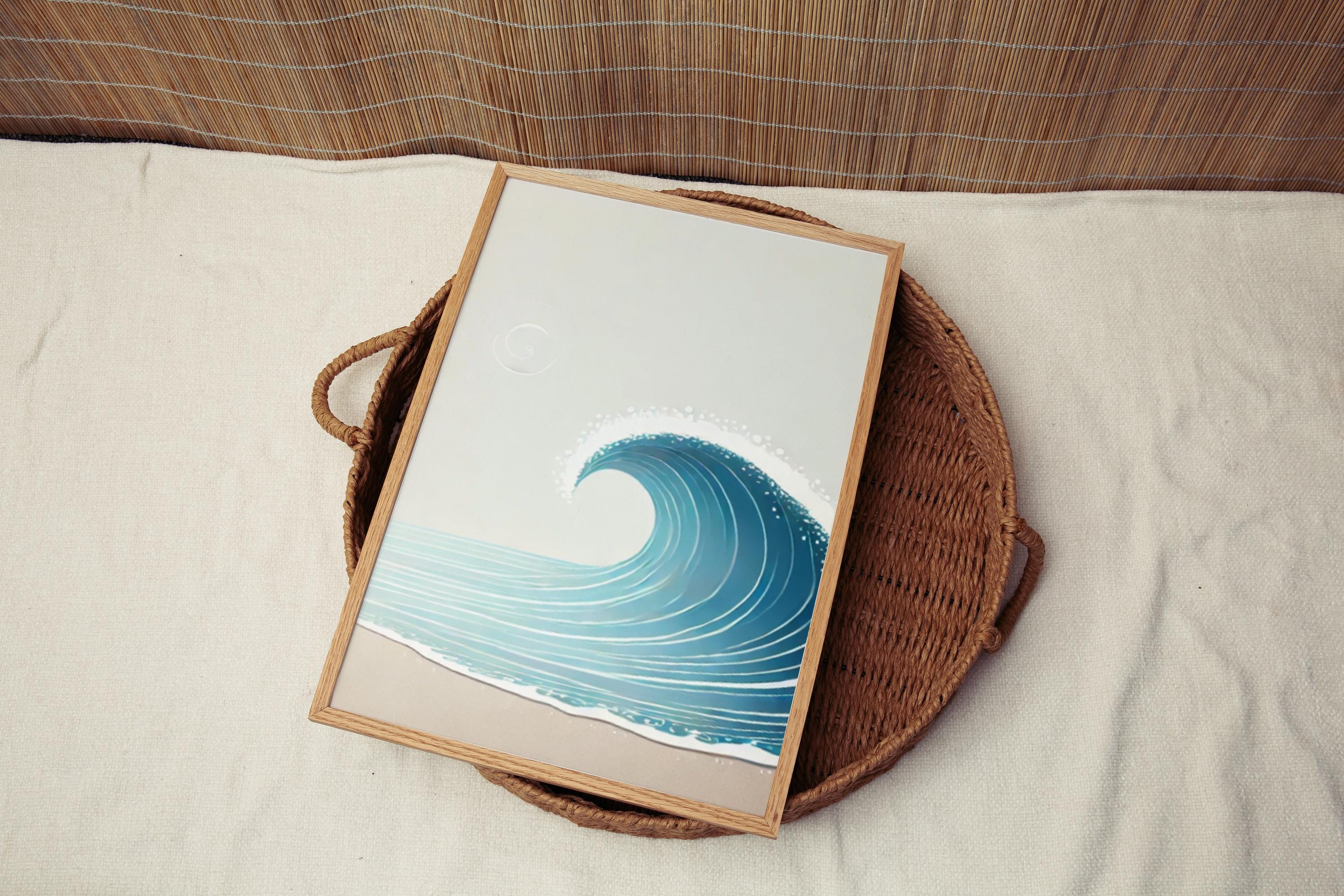 Beach Wall Art Coastal Ocean Wave Decor