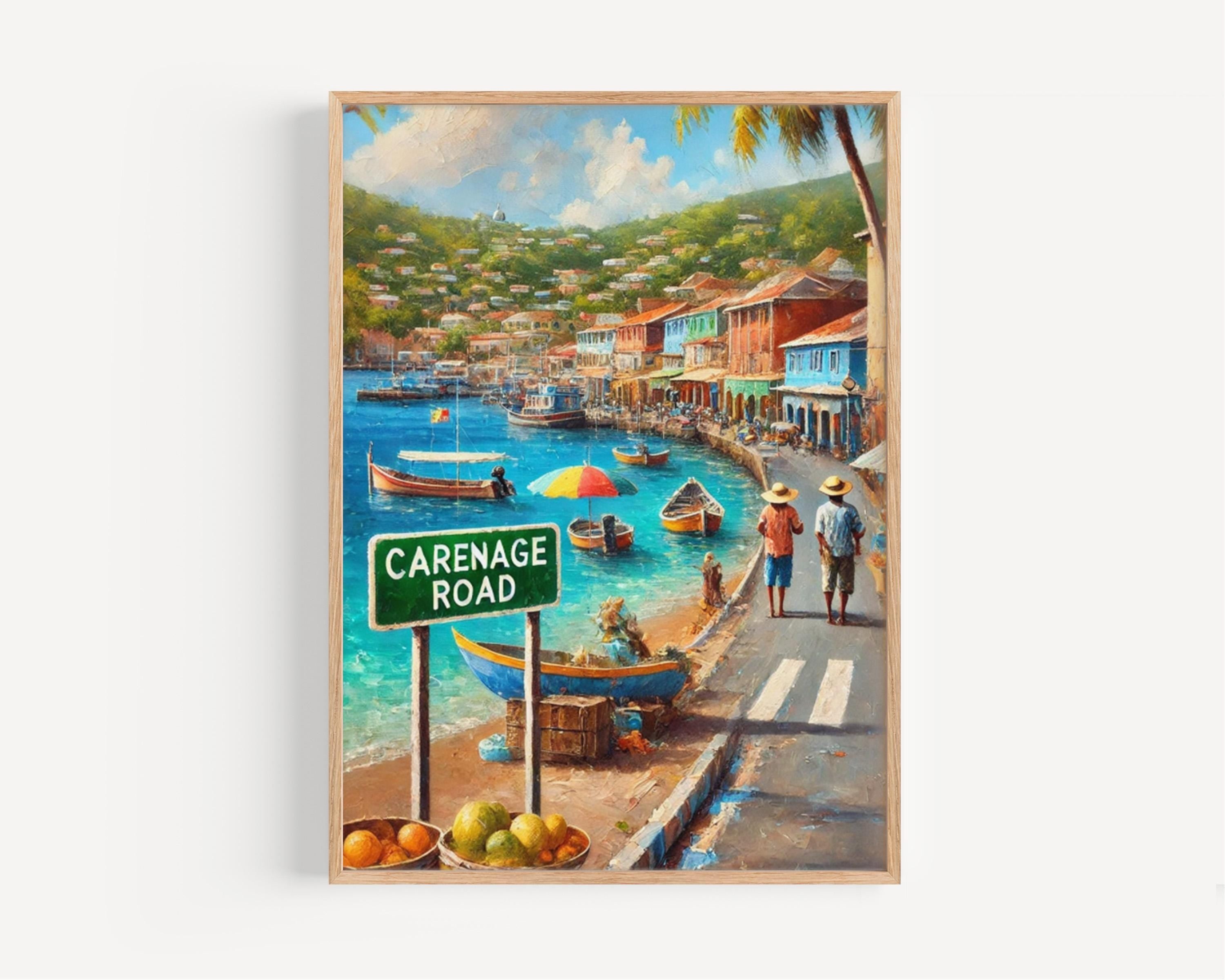 Carenage Road Print Coastal - St. George's, Grenada