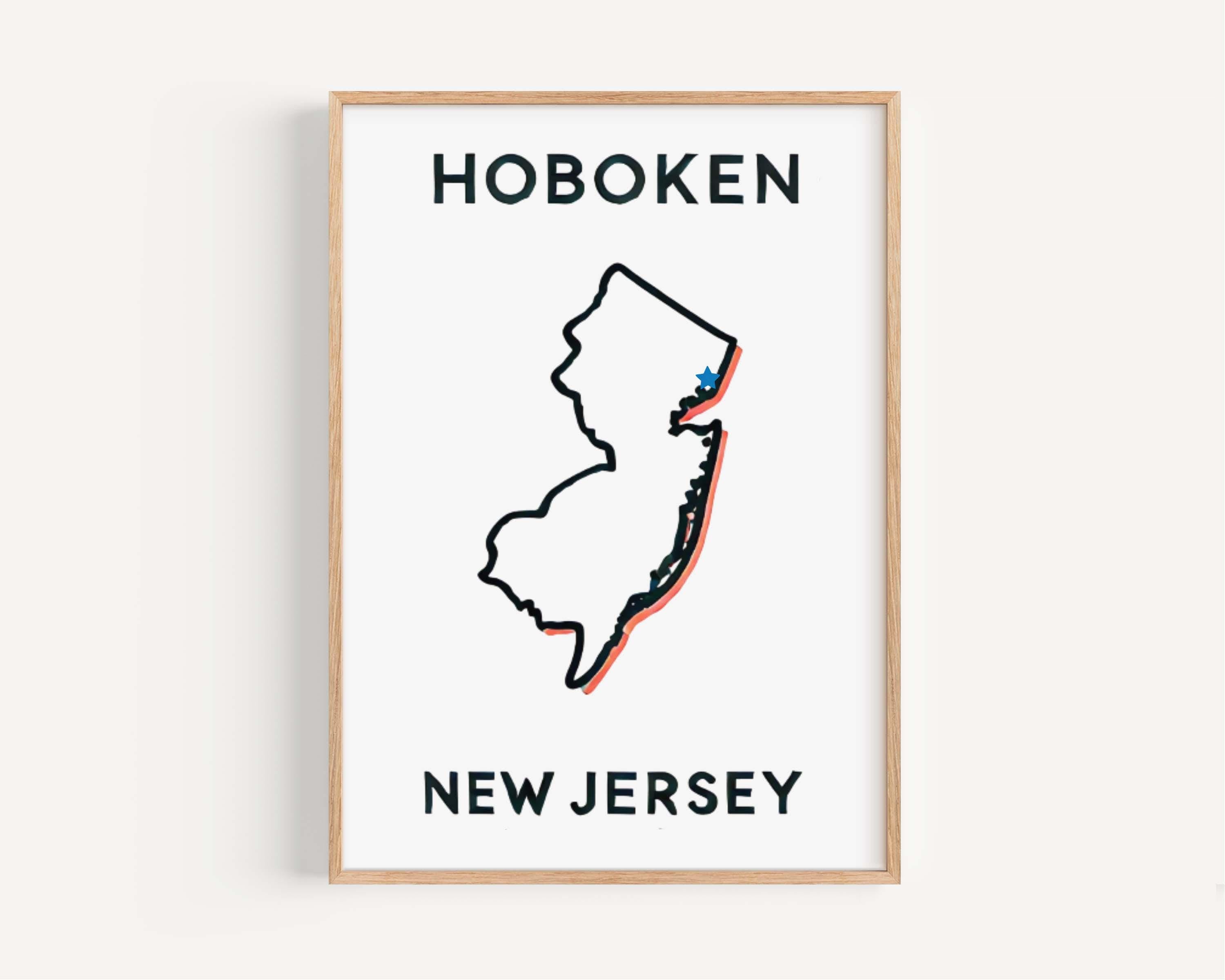 Hoboken Print - Hoboken, New Jersey, USA