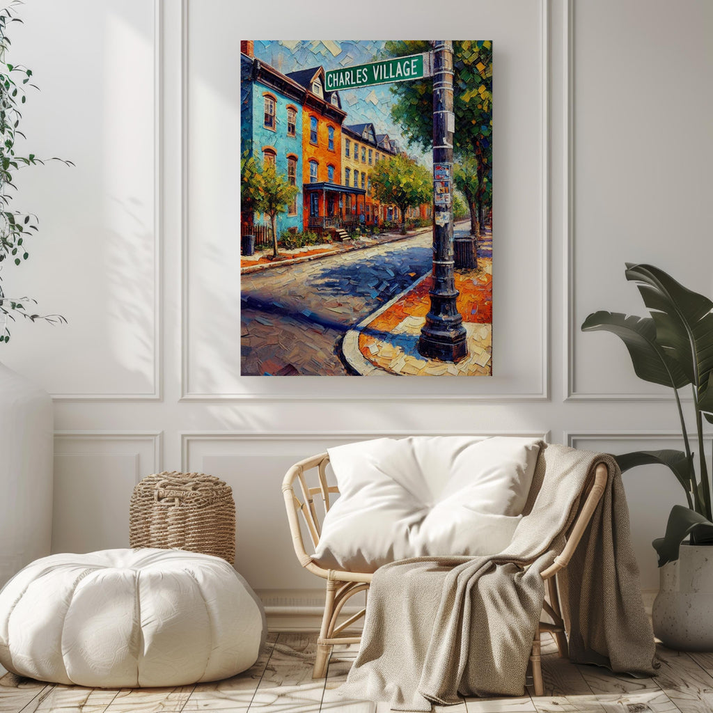 Charles Village Print - Baltimore, Maryland, USA
