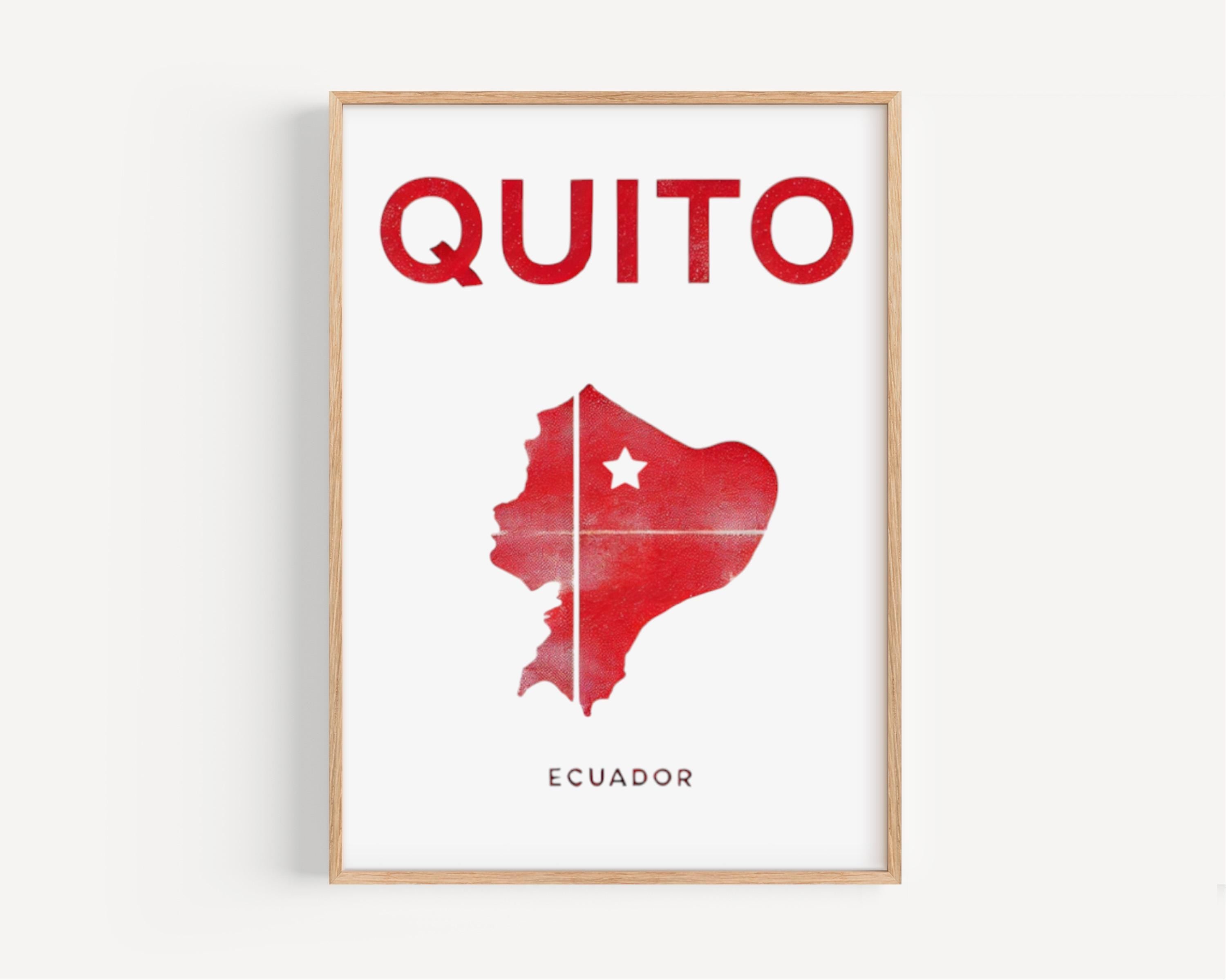 Ecuador Quito Wall Art Print – Travel Home Decor, Ecuador Gift, College Dorm Artwork, Housewarming & Unique Ecuadorian Travel Poster