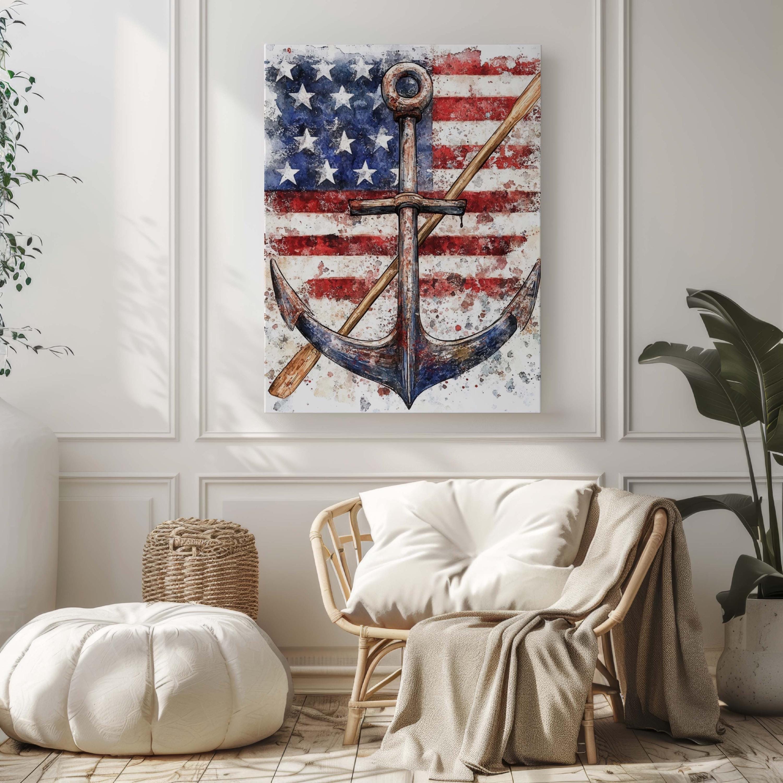 Boat Wall Art Patriotic - United States