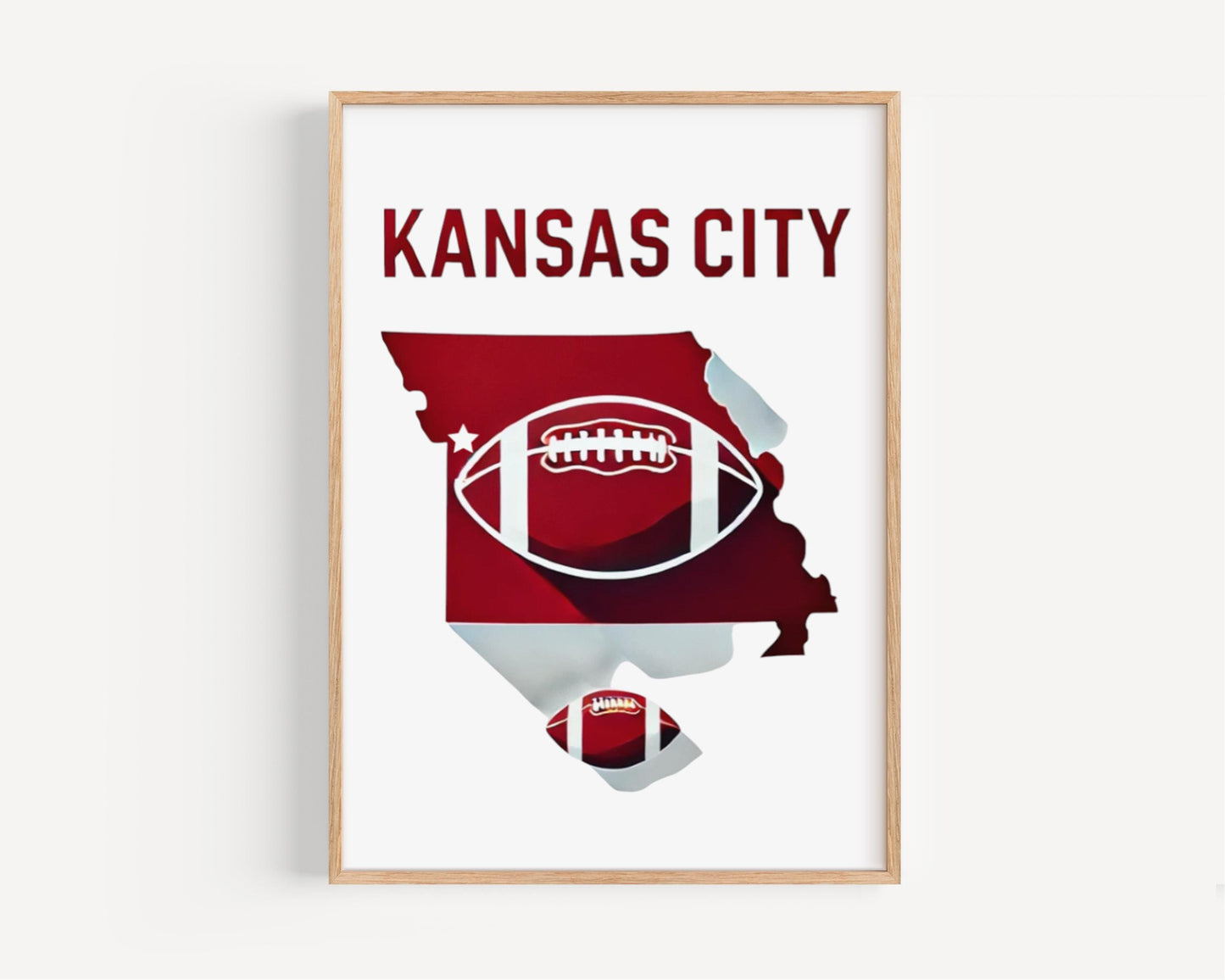 Kansas City Wall Art Print - Missouri Travel Decor, Housewarming & College Gift, Kansas City Map Home Decor, MO Gift Idea