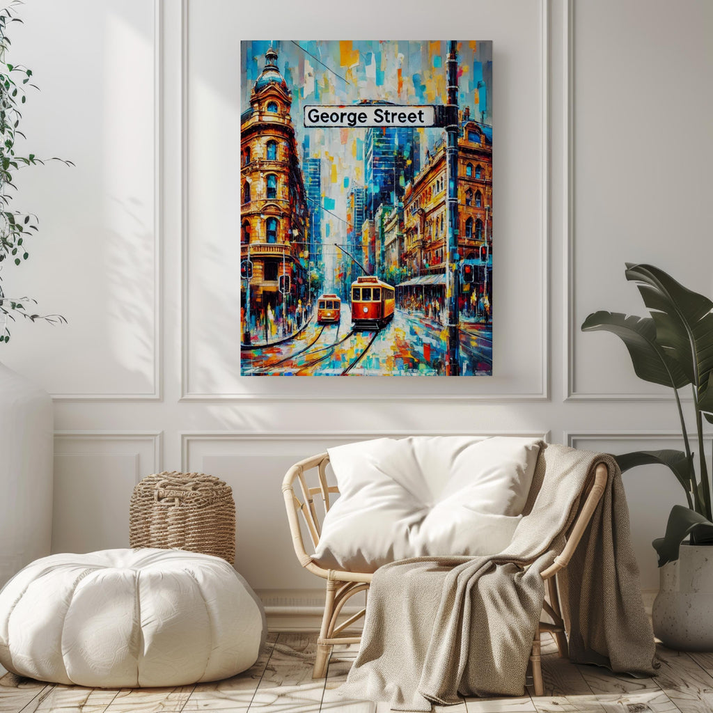 George St Sydney Australia Wall Art Print – George St Sydney Australia, Australia, Oceania