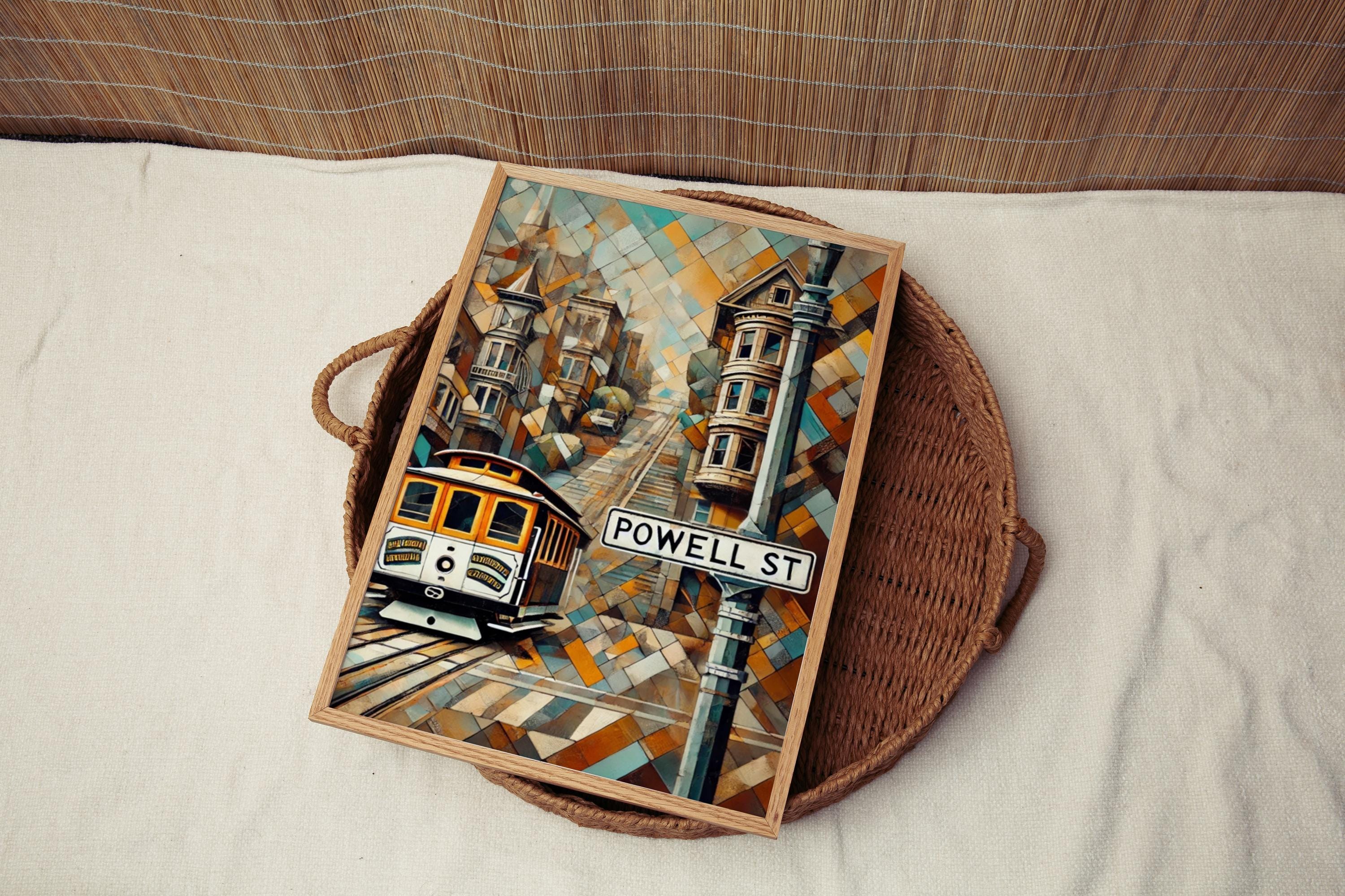 Powell Street Wall Art San Francisco Print California Art Travel Poster California Gift Travel Souvenir Home Decor Modern Street Sign Art