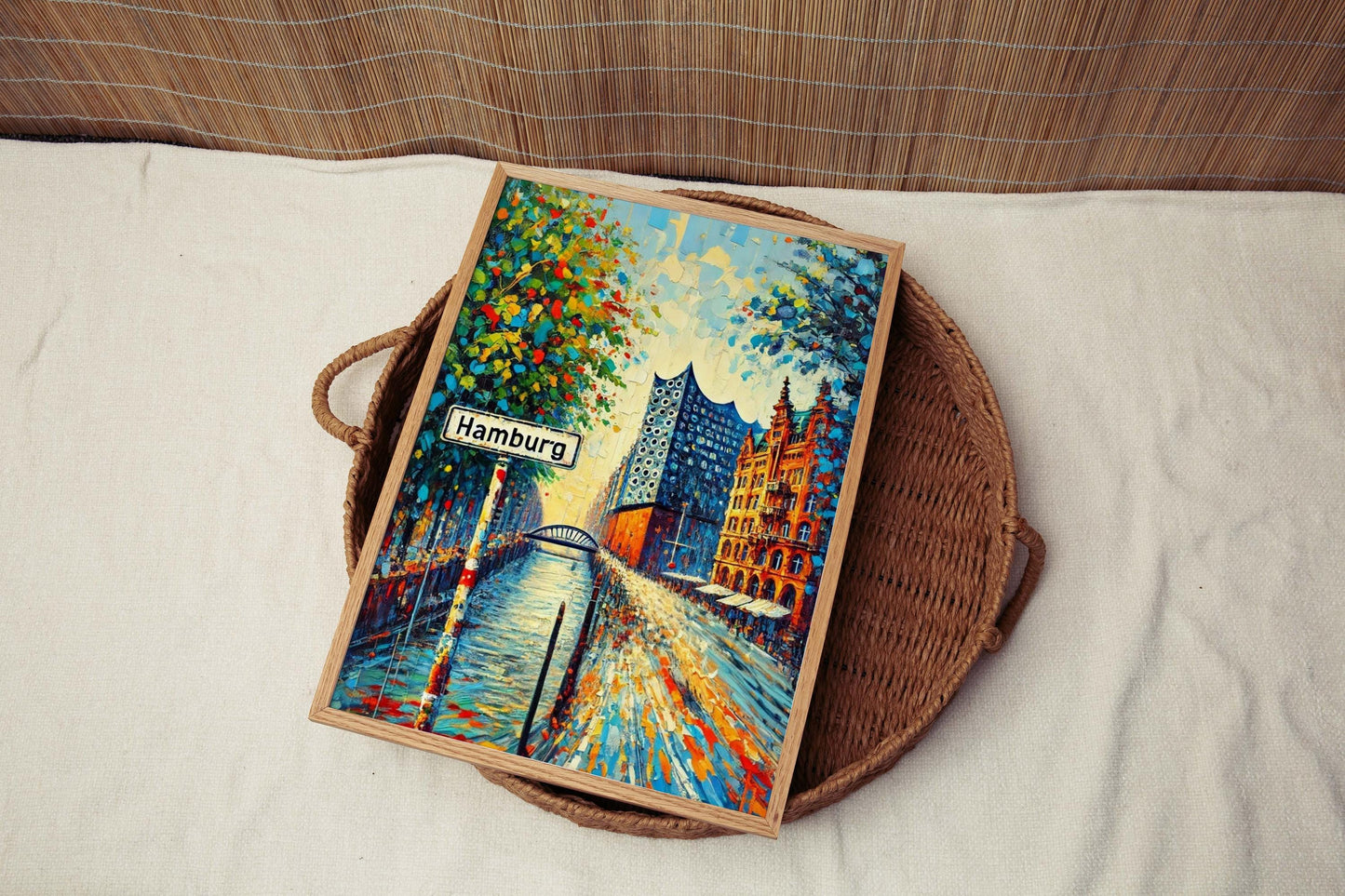 Hamburg Art Print – Modern Germany City Wall Art, Travel Poster, European Home Decor, Housewarming Gift, Hamburg Travel Print
