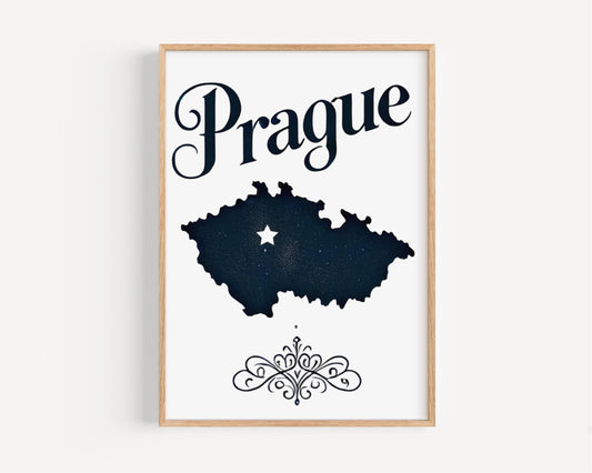 Czech Republic Wall Art Prague Print Travel Decor Housewarming Gift Czech Cityscape Home Artwork