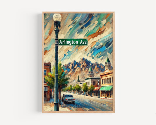 Arlington Avenue Wall Art, Nevada Print, USA Art, “City” Gift, Travel Souvenir, Travel Poster,  “State” Art, PERSONALIZED GIFT
