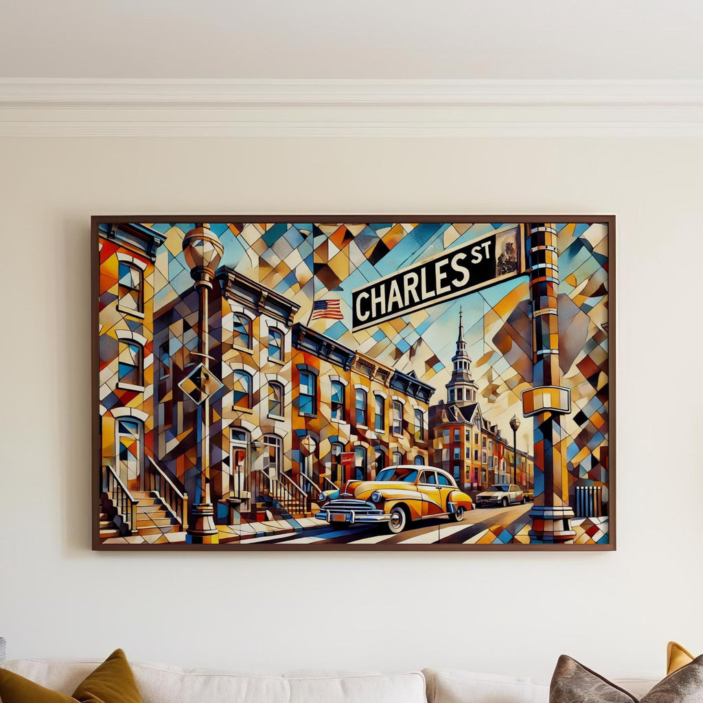 Charles Street Wall Art Cubist - Baltimore, Maryland, USA