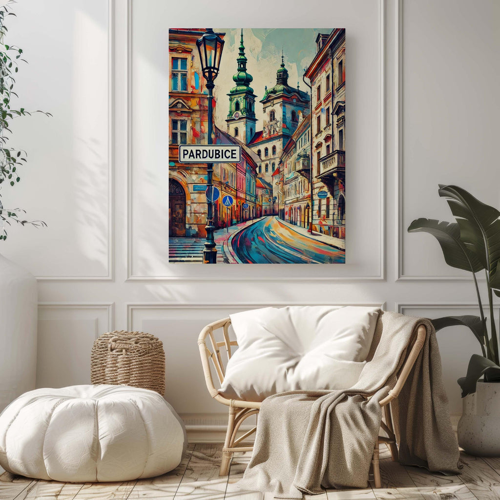 Pardubice Modern Art Print - Pardubice, Czech Republic