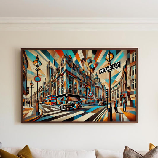 Piccadilly Print London Wall Art Travel Poster England Decor Gift Housewarming Travel Print