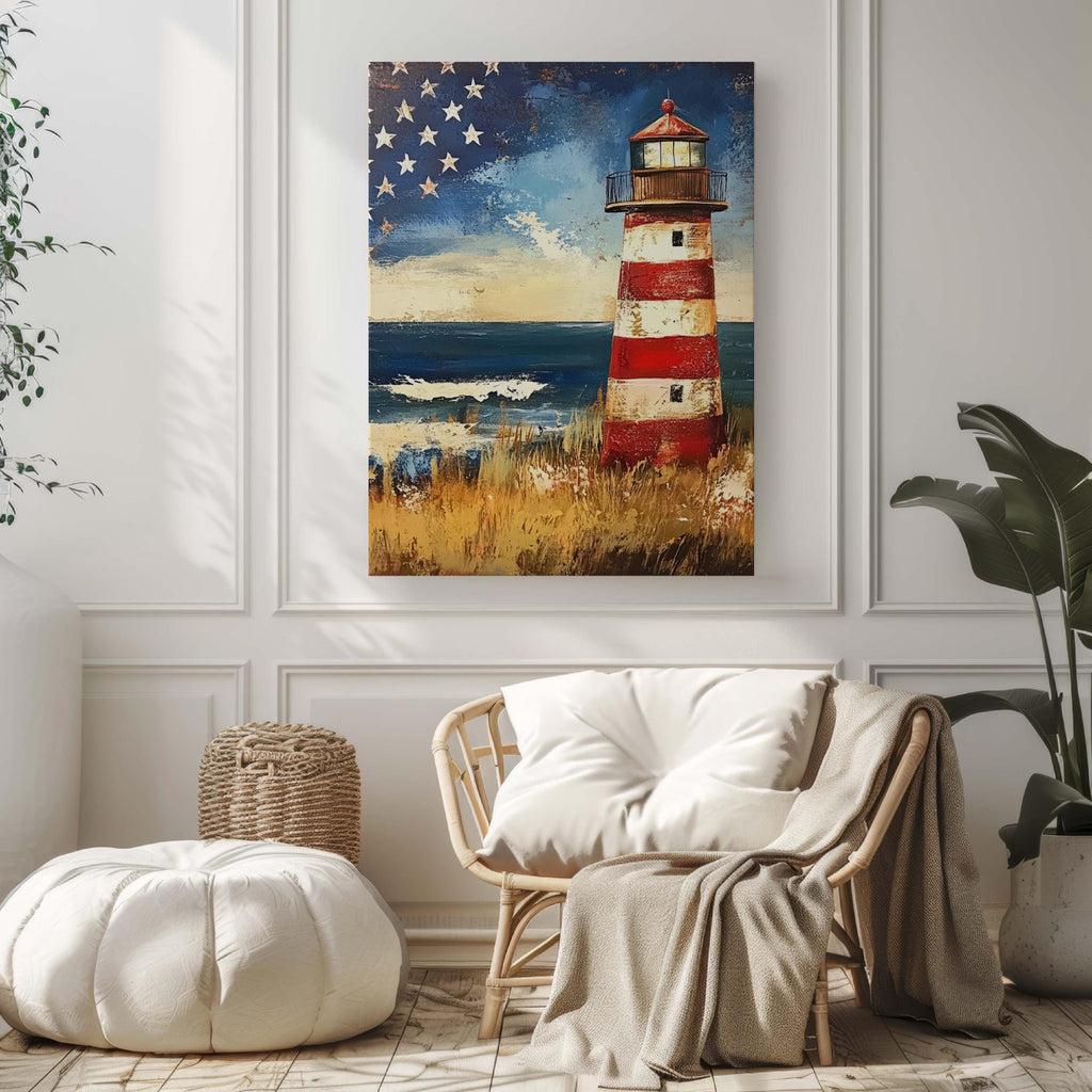 Lighthouse Wall Art Patriotic - United States