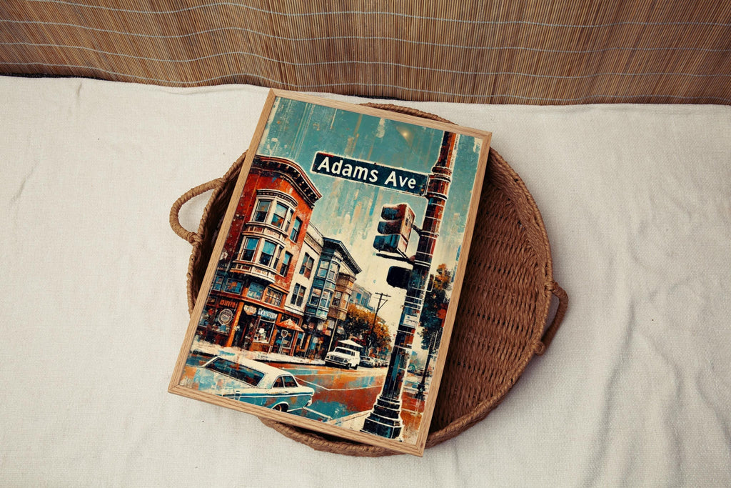 Adams Ave Print Vintage - Normal Heights, California, USA