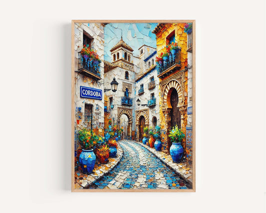 Cordoba Wall Art Spain Travel Print, European Cityscape Poster, Unique Home Decor, Housewarming Gift, Spain Travel Wall Decor