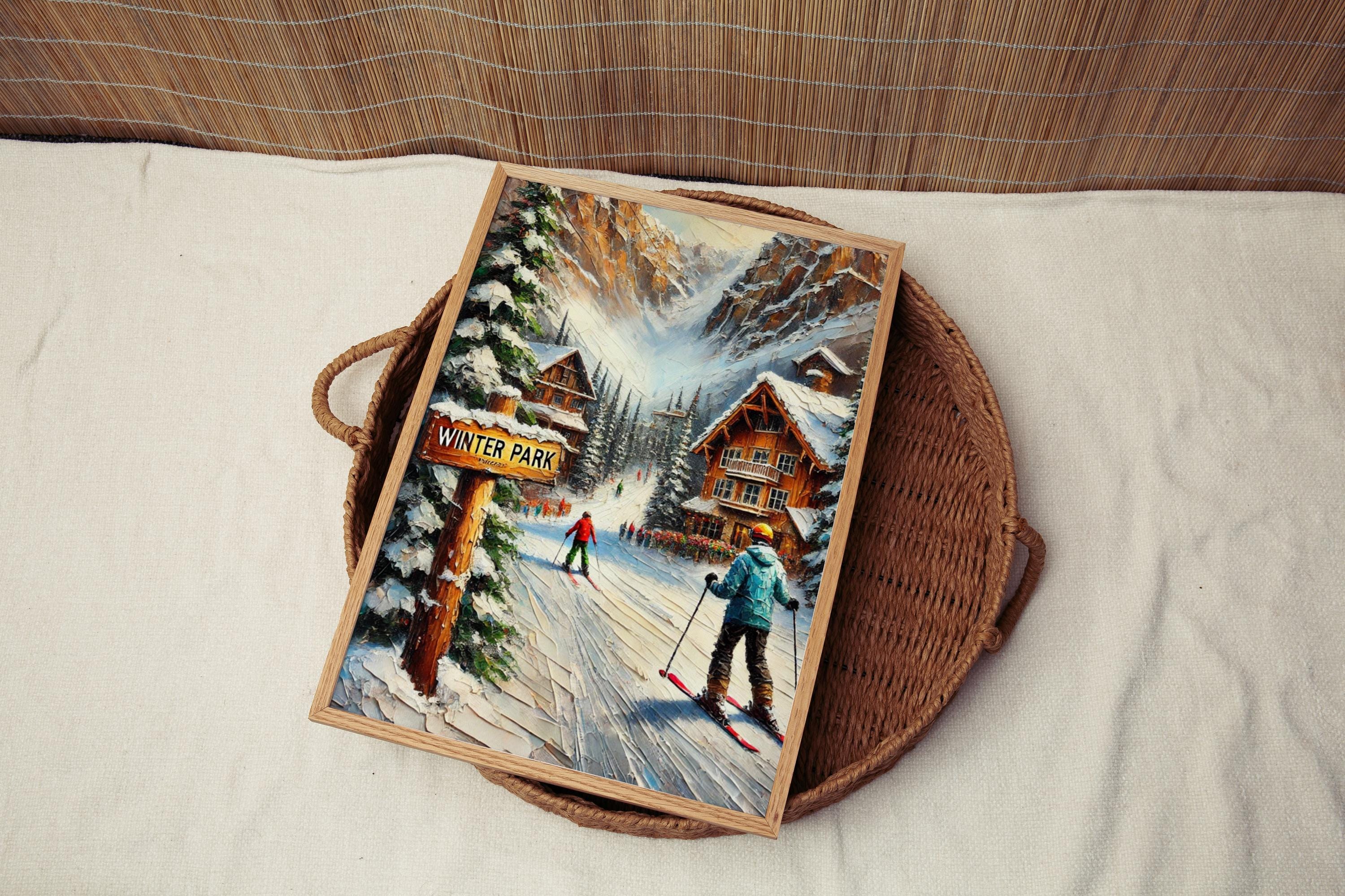 Winter Park Ski Print: Colorado Mountain Landscape Travel Poster