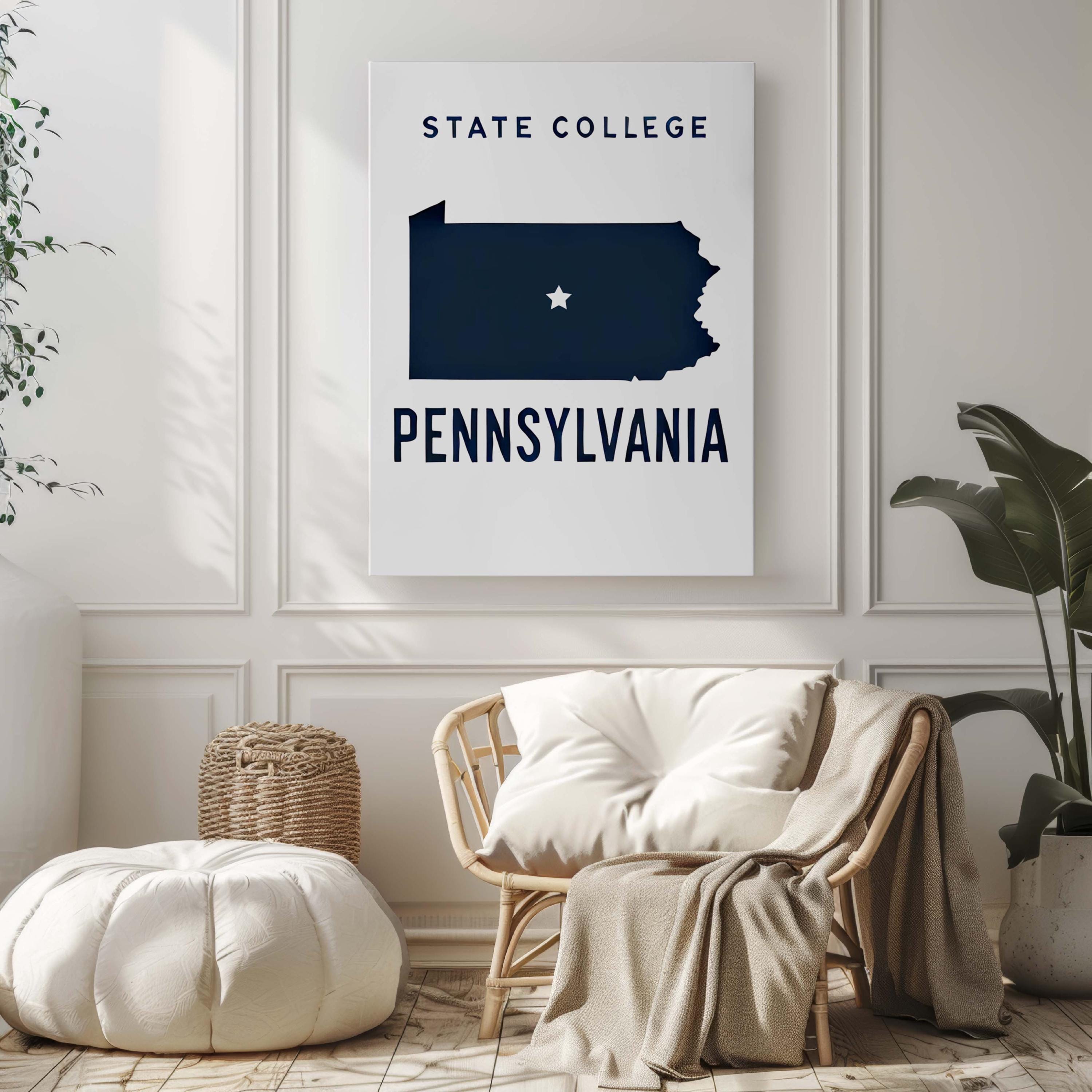 State College Wall Art - State College, Pennsylvania, USA