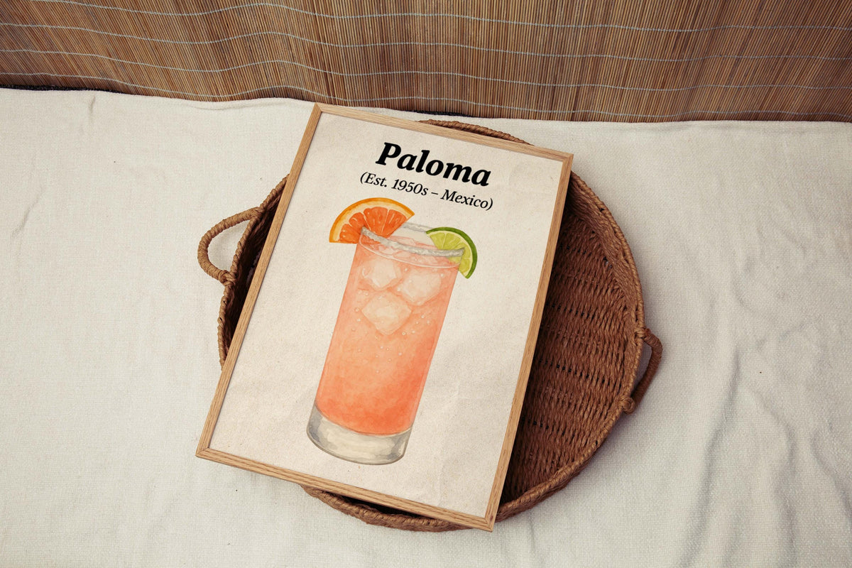 Paloma Cocktail Wall Art Minimalist