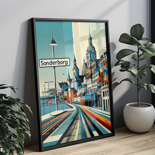Sonderborg Art Print - Denmark Travel Poster, Europe Wall Art, City Gift, Housewarming Decor, Scandinavian Home Decoration