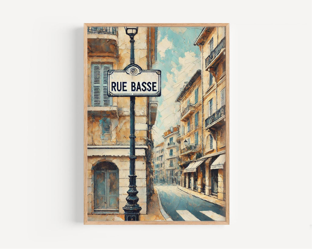 Rue Basse Wall Art Cityscape - Monaco