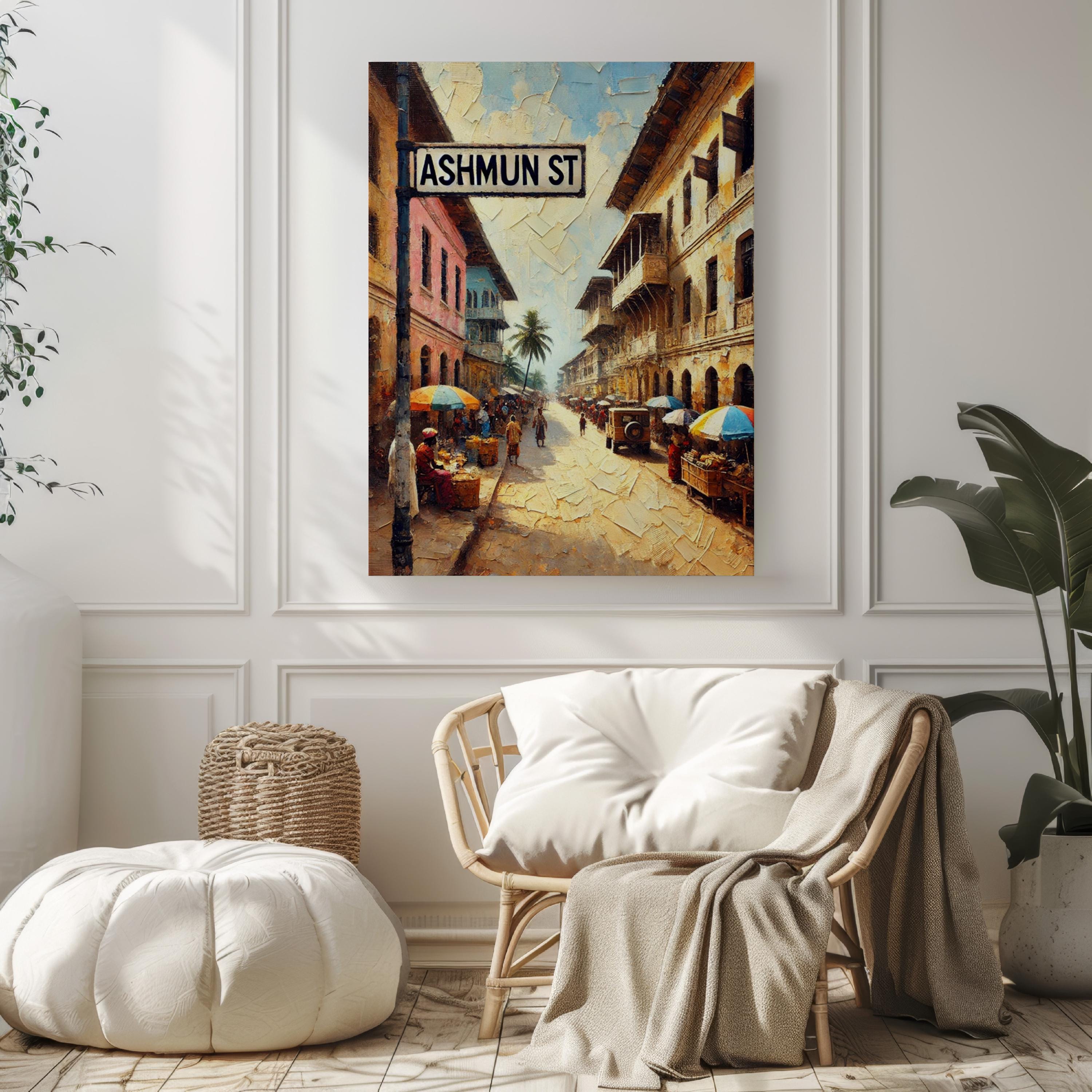 Ashmun Street Wall Art Vintage - Monrovia, Liberia