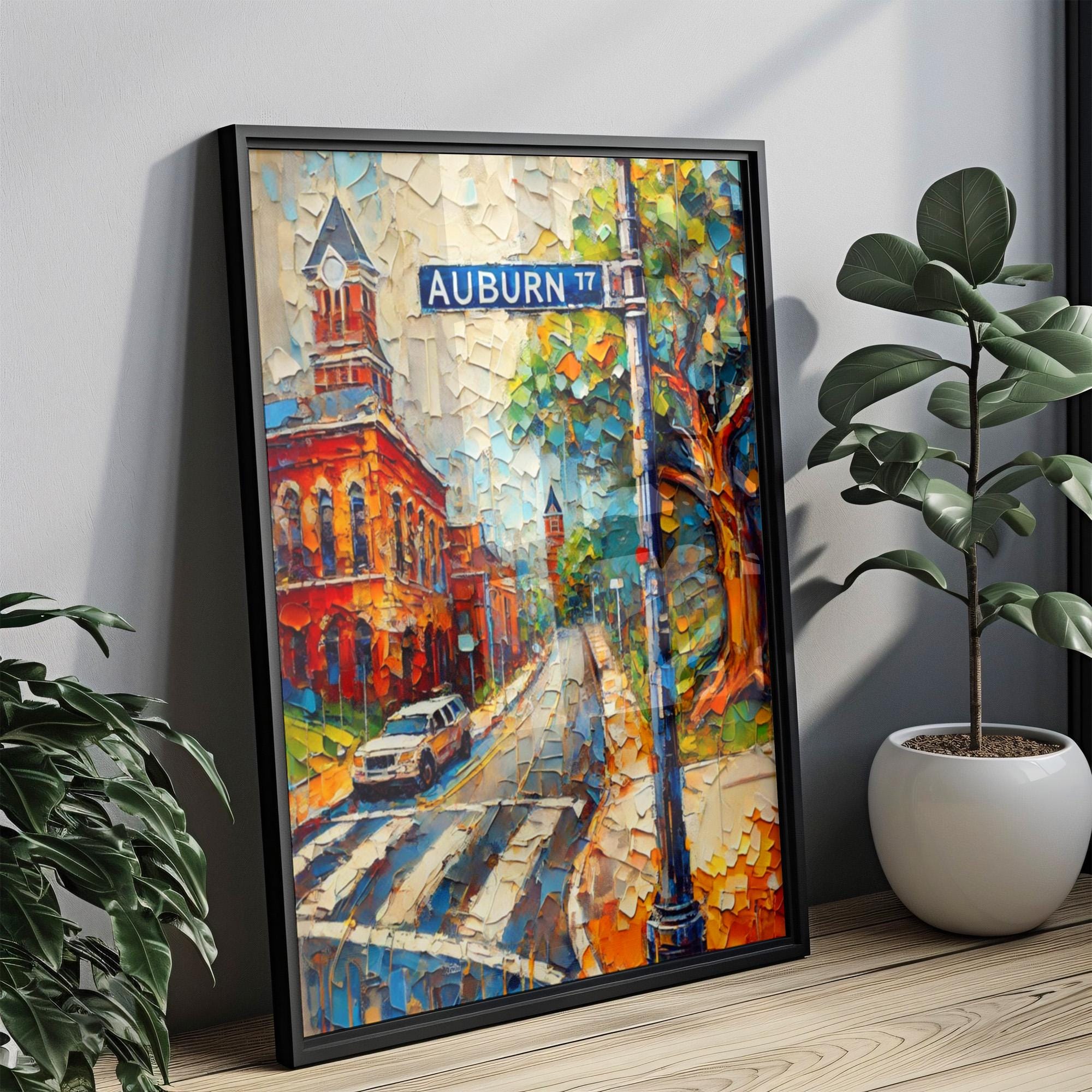 Alabama Wall Art Auburn Print Travel Poster American Decor Housewarming Gift Unique Alabama Art