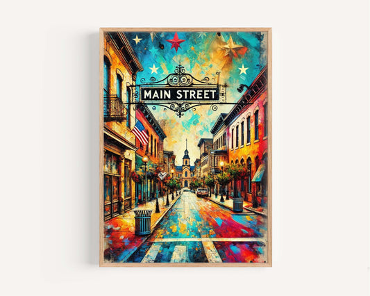 Bethlehem Art Main Street Wall Art, Pennsylvania Travel Print, Housewarming Gift, Bethlehem Gift, Travel Poster, Main St Print