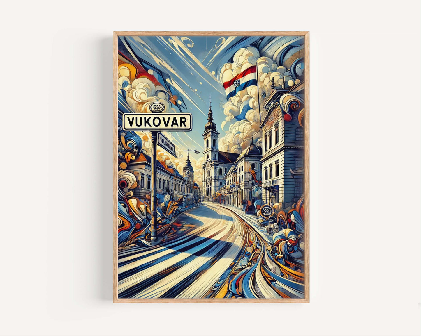 Vukovar Art Print - Croatian City Travel Poster, European Wall Art, Housewarming Gift, Vukovar Croatia Home Decor