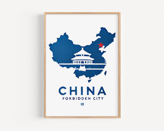Forbidden City Wall Art Print - Chinese Travel Decor, China Gift, Historic Architecture Artwork, Housewarming & Home Decoration
