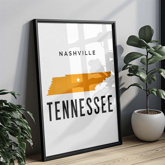 Nashville Print Nashville Wall Art Tennessee Travel Print Home Decor Housewarming & College