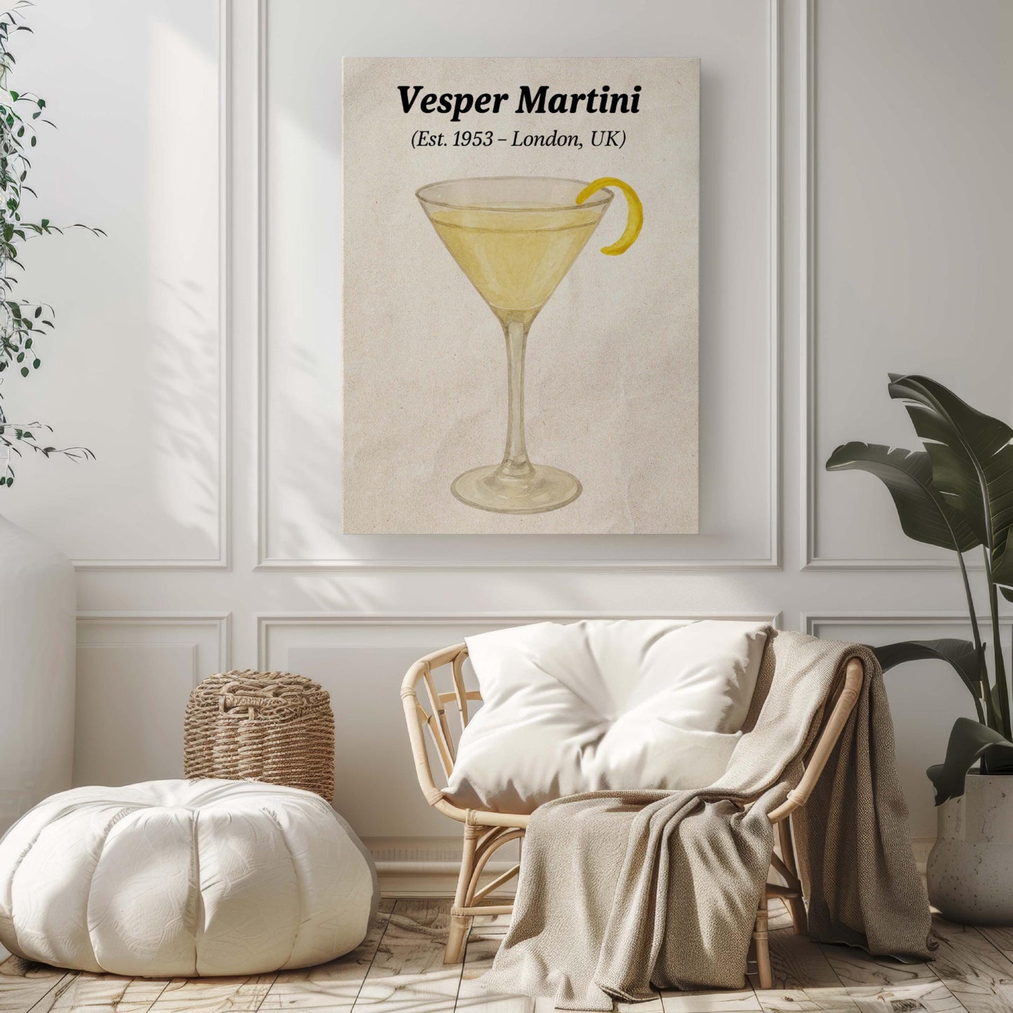 Vesper Martini Cocktail Art