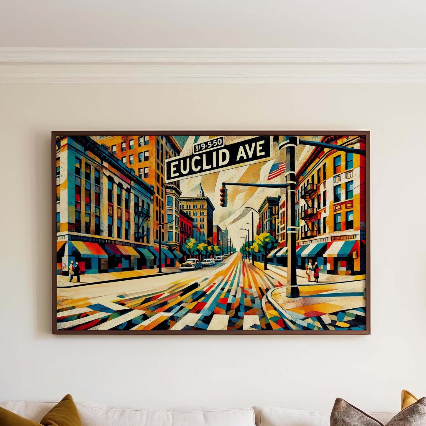 Euclid Ave Print Cleveland Wall Art, Ohio Travel Poster, Housewarming Gift, Ohio Art, Cleveland Gift, Modern Cityscape Decor
