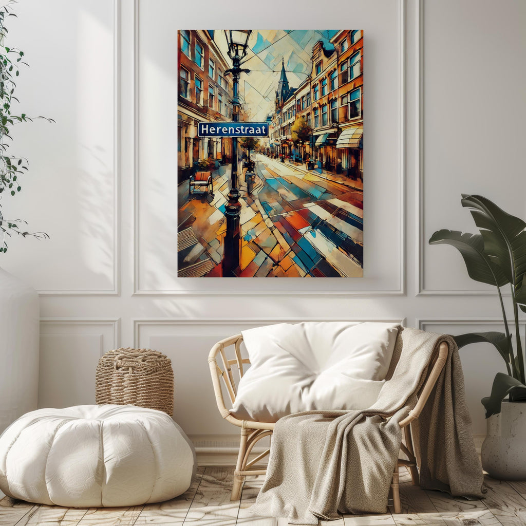 Herenstraat Wall Art Cityscape - The Hague, Netherlands
