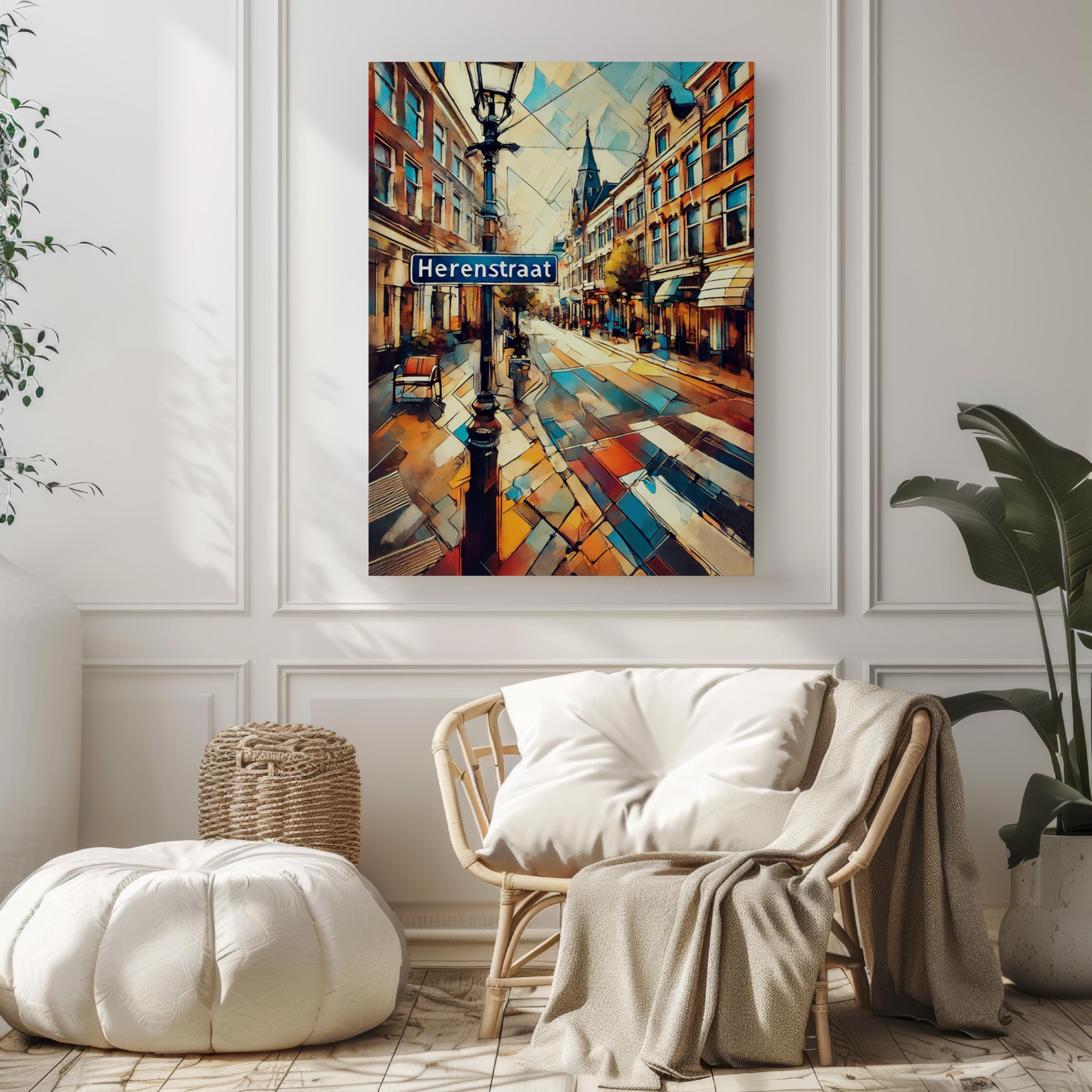 Herenstraat Wall Art Cityscape - The Hague, Netherlands