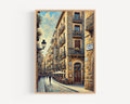 Carrer Nou Street Sign Print: Girona Catalonia Spain Travel Poster