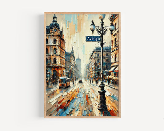 Avenyn Wall Art, Gothenburg Print, Sweden Art, “City” Gift, Travel Souvenir, Travel Poster,  “State” Art, PERSONALIZED GIFT