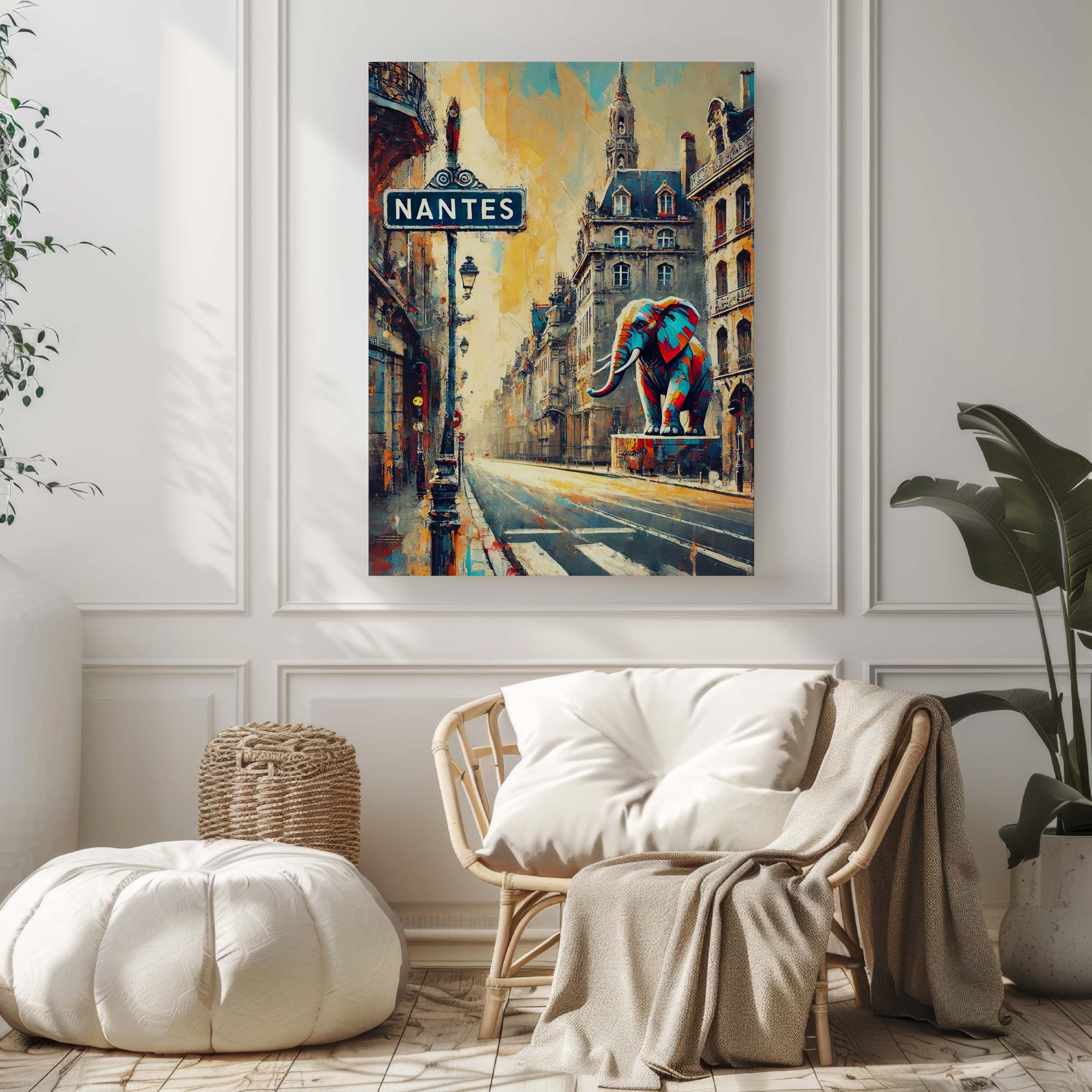 Nantes Cityscape Print - Nantes, France