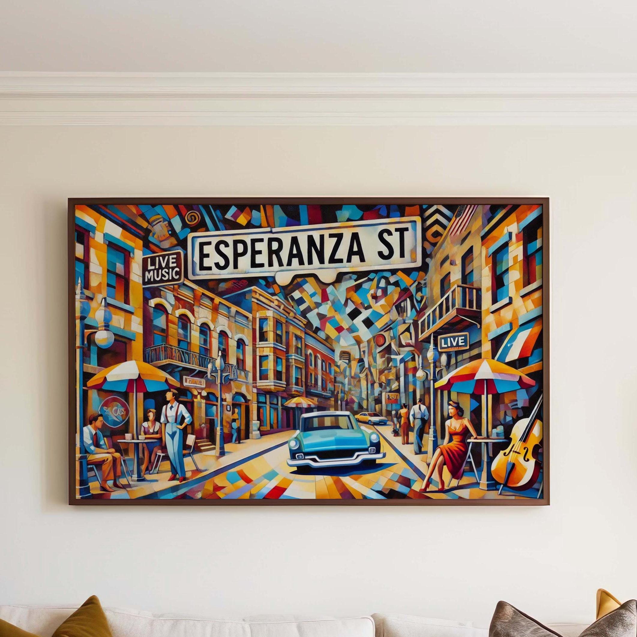 Esperanza Street Wall Art - Austin, Texas, USA